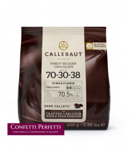 Cioccolato Fondente 70,5% Sacchetto 400 Gr. N.70-30-38. Callebaut
