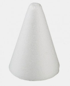 Cono Alto in polistirolo diametro 11.5 x 30 cm di altezza.