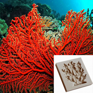 Corallo rosso di 9 cm. Resin Coral Shaped Silicone Mold. Stampo in silicone