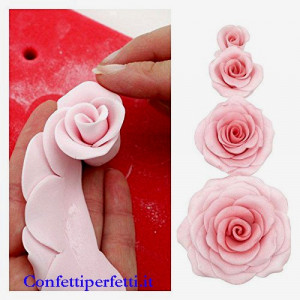 Stampo per Rosa di 2 dimensioni per la pasta di zucchero
