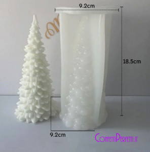 Grande Albero di Natale alto18.5 cm. Stampo in silicone anche per Candele