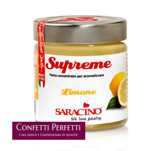 Limone. Pasta aromatizzante Le Supreme concentrata naturale. Saracino. 200 gr