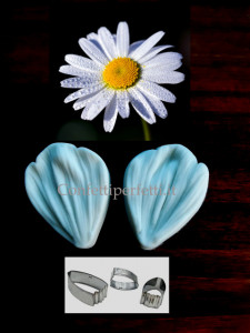 Margherita. Alta definizione. 2 Stampi in silicone con 3 Cutter in metallo