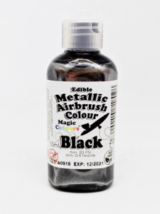 Nero 55 ml. Colorante liquido Metallizzato anche per Aerografo. Magic Colours