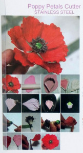Petali Papavero. 3 Stampi in metallo