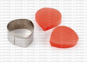 Petalo di Papavero. 2 Venatori in silicone + Cutter in metallo