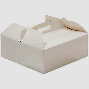 Rettangolare. 36 x 21 Altezza 12 cm. Bianca. Scatola per Torta e Dolci. Decora