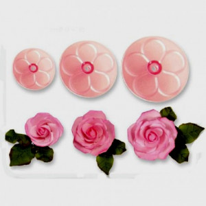 Rosa. 3 Stampi in plastica