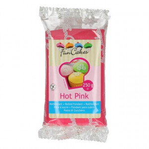 Rosa Acceso. Pasta di zucchero Hot Pink. 250 gr. Senza Glutine e Kosher