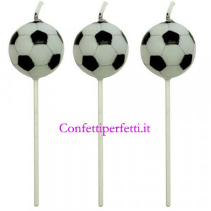 Set di 4 Candeline a forma di pallone da calcio. PME