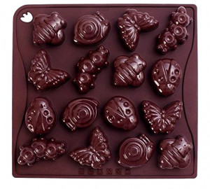Stampo Choco Summer in Silicone Farfalle Bruchi Coccinelle e Lumachine. .