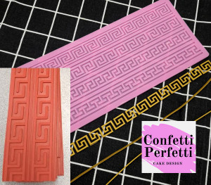 Tapis Relief 4 decori. Bordo Crostata di 146 cm. 4 Strisce in silicone