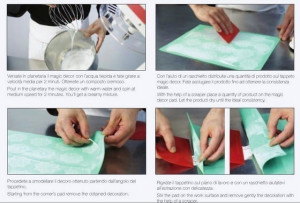 Tappetino in silicone per decoro Linea Magic Decor TMD06 Pavoni.