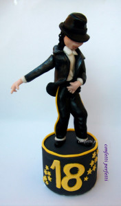 Torta decorata in pasta di zucchero Michael Jackson