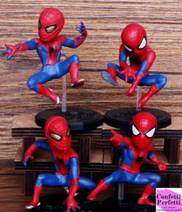 Uomo Ragno. Fantastico set di 4 statuine in PVC di Spiderman