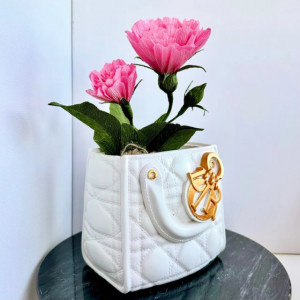 Vaso Fiori Dior. Grande Stampo in silicone di 13 x 15.5 x 11.5 cm. Per Cioccolato Pasta di Zucchero Saponi Candele Porcellana ecc.