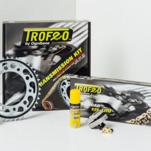 KIT TRASMISSIONE CATENA CORONA PIGNONE TROFEO HONDA XLV TRANSALP 650 1999/2007