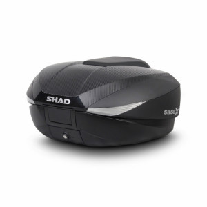 SHAD SH58X BAULETTO ESPANDIBILE 46>52>58 LT carbon + PIASTRA UNIVERSALE MOTO