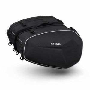 SHAD E48 COPPIA BORSE SEMIRIGIDE MOTO ESPANDIBILI DA 46 A 58 LITRI