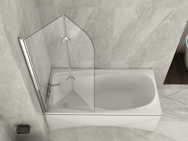 Trasparente fisso per vasca da bagno 90x150cm  Temperato di vetro vasca da  bagno dello schermo