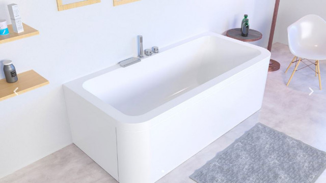 Vasca da bagno rettangolare in acrilico con capacità di 143 l 140x70 cm  Mitta Gala - Habitium®