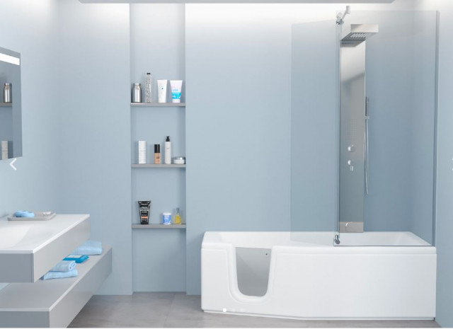 Vasca da bagno idromassaggio 170x120 rettangolare relax per due persone  doccia multifunzione VS101