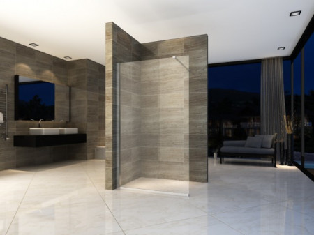 Parete doccia in cristallo 8mm walk in "NW24"
