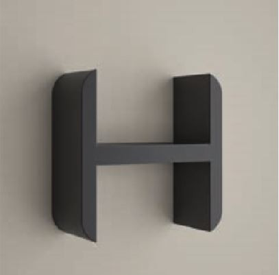Mensola in mineral marmo multicolore H 30x30x12,7