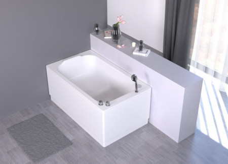 Blutech BT0040 Sedile per vasca da bagno, 22,5x67x33cm, verniciato bianco