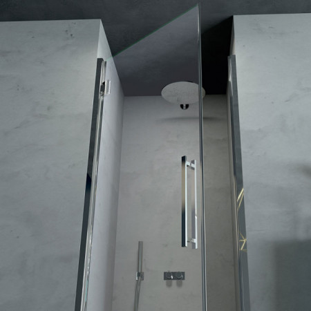 Porta a battente per nicchia doccia "Sonia" Acciaio inox