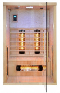 SAUNA INFRAROSSO PER 2 PERSONE "C02" 120x110cm