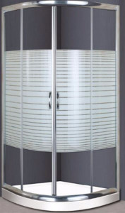 BOX DOCCIA SEMICIRCOLARE DOPPIA PORTA SCORREVOLE CON SERIGRAFIA "506-507"