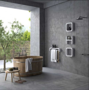 Mensola in mineral marmo multicolore 60X14,8X12,7