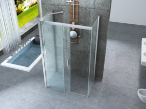 Box doccia apertura scorrevole in cristallo 8mm con trattamento anticalcare "702 trio SOFT CLOSE"