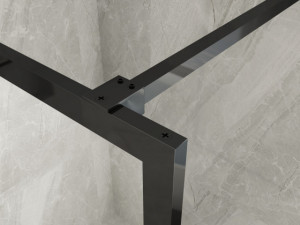 PARETE DOCCIA WALK-IN "F400" Profilo NERO