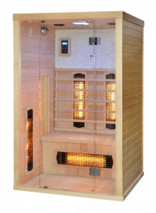 SAUNA INFRAROSSO PER 2 PERSONE "C02" 120x110cm