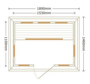 Sauna per esterno 3 posti 153x110 h250