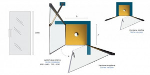 BOX DOCCIA CON DOPPIE PORTE BATTENTE "EPB42"