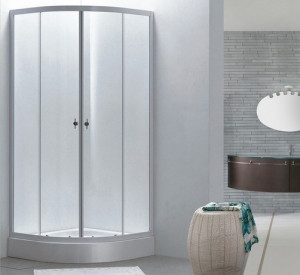 BOX DOCCIA SEMICIRCOLARE DOPPIA PORTA SCORREVOLE "BT8090"