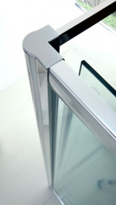 BOX DOCCIA VETRO CON ANTA FISSA E PORTA SCORREVOLE "FPSC50" H200 Anticalcare