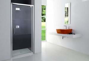 BOX DOCCIA CENTRO STANZA CON PORTA A PIVOT "PB40"