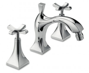 Batteria bidet con bocca scarico 1”1/4 Chic CROMATO
