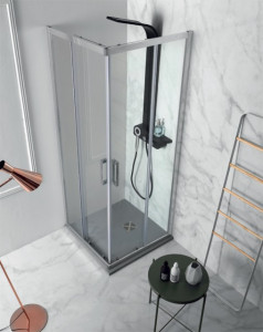 BOX DOCCIA CON DOPPIA PORTA SCORREVOLE "FLEX"