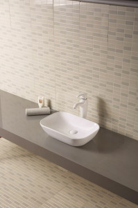 Lavabo da appoggio in ceramica Rettangolare 55x36 h12.5 820