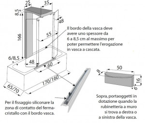 SOPRAVASCA UNIVERSALE con Colonna IDROMASSAGGIO