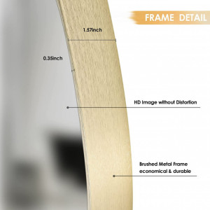 Specchio circolare con cornice Oro o Nera dimensioni 76cm o 91.4cm