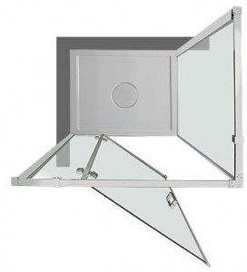 BOX DOCCIA IN CRISTALLO CON PORTA BATTENTE "TPB72"