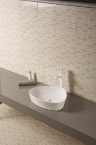 Lavabo Da Appoggio Ceramica Bianco Triangolare Lavandino Lavello Arredo  68x47,5x12,5 Cm