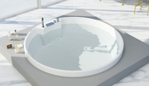 VASCA DA BAGNO "OLIVIA" 185 Circolare da incasso o freestanding