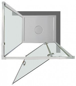 BOX DOCCIA IN CRISTALLO CON PORTA BATTENTE "TPB72"